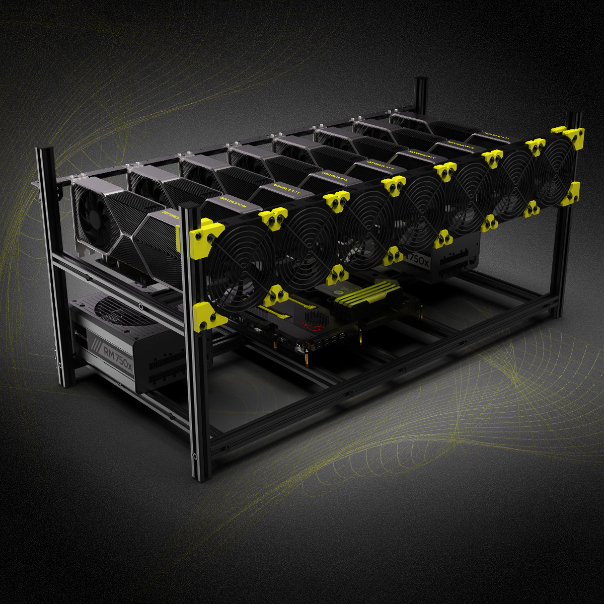 8GPUグラフィックカード用アルミ合金製マイニングフレーム、 - Gpu Mining Rig Frame 8 Gpu のレビューと価格