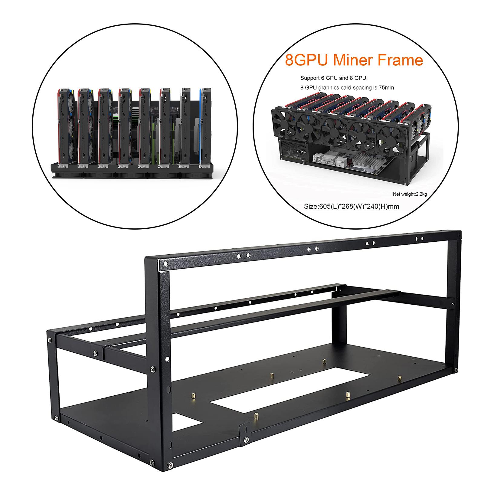 6/8 GPU マイニングリグフレームラックケースマイナーツ - Gpu Mining Rig Frame 8 Gpu のレビューと価格