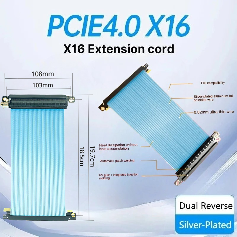 デュアルリバースPCIe 4.0ライザーケーブル 垂直GPU - Itx Gpu Riser Pcie 4.0 16X のレビューと価格